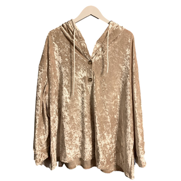 Tops - 🍾🥂 Champagne Supernova Crushed Velvet Hoodie 🥂🍾